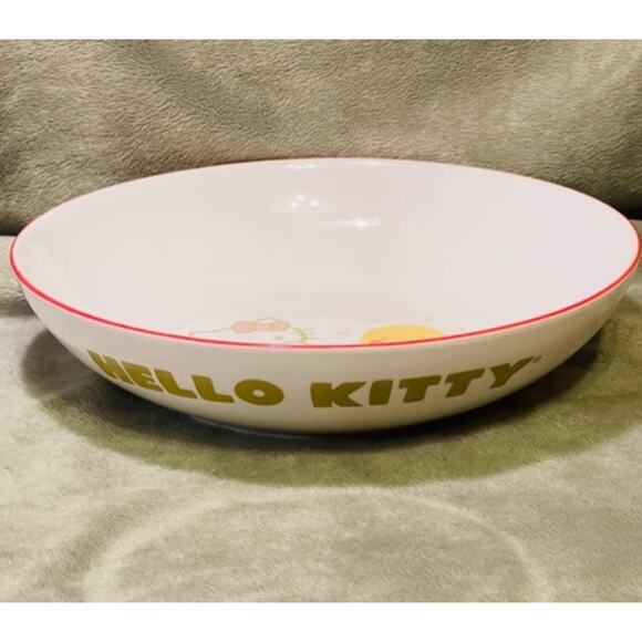 Hello Kitty Rainbow & Sunshine 9 1/4" Round Ceramic Serving Bowl- NEW - Picture 2 of 4